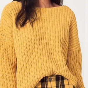 Hollister Yellow Knit Sweater